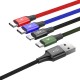Дата кабель USB 2.0 AM to Lightning + Micro 5P + USB-C 1.2m 3.5A black Baseus (CA1T4-B01)