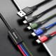 Дата кабель USB 2.0 AM to Lightning + Micro 5P + USB-C 1.2m 3.5A black Baseus (CA1T4-B01)
