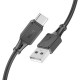 Дата кабель USB 2.0 AM to USB-C 1.0m silicone X101 Assistant black HOCO (6942007604079)