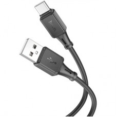 Дата кабель USB 2.0 AM to USB-C 1.0m silicone X101 Assistant black HOCO (6942007604079) - Фото