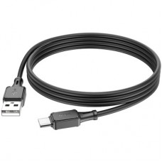 Дата кабель USB 2.0 AM to USB-C 1.0m silicone X101 Assistant black HOCO (6942007604079) - Фото