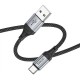 Дата кабель USB 2.0 AM to USB-C 1.0m 3A nylon X102 black HOCO (6942007608770) Дата кабель USB 2.0 AM to USB-C 1.0m 3A nylon X102 black HOCO (6942007608770)