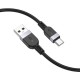 Дата кабель USB 2.0 AM to USB-C 1.0m silicone X109 Energy black HOCO (6942007636247)