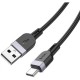 Дата кабель USB 2.0 AM to USB-C 1.0m silicone X109 Energy black HOCO (6942007636247)