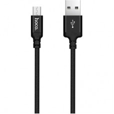 Дата кабель USB 2.0 AM to Micro 5P 2.0m 2A nylon X14 black HOCO (6957531062905) - Фото
