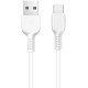 Дата кабель USB 2.0 AM to USB-C 2.0m 3A X20 white HOCO (6957531068914)