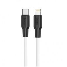 Дата кабель USB-C to Lightning 1.0m 3A 20W X21 Plus black+white HOCO (6931474742162) - Фото