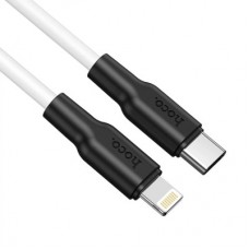 Дата кабель USB-C to Lightning 1.0m 3A 20W X21 Plus black+white HOCO (6931474742162) - Фото