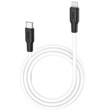 Дата кабель USB-C to Lightning 1.0m 3A 20W X21 Plus black+white HOCO (6931474742162) - Фото