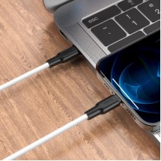 Дата кабель USB-C to Lightning 1.0m 3A 20W X21 Plus black+white HOCO (6931474742162) - Фото