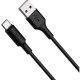 Дата кабель USB 2.0 AM to USB-C 1.0m 2A X25 black HOCO (6957531080145)