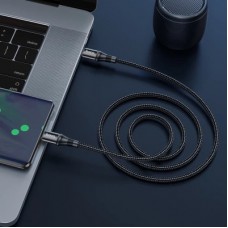 Дата кабель USB-C to USB-C 2.0m 100 W silicone X50 Exquisito black HOCO (6931474734402) - Фото
