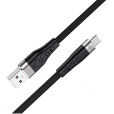 Дата кабель USB 2.0 AM to USB-C 1.0m 3 A silicone X53 black HOCO (6931474738097) - Фото