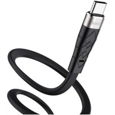 Дата кабель USB 2.0 AM to USB-C 1.0m 3 A silicone X53 black HOCO (6931474738097) - Фото