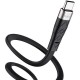Дата кабель USB 2.0 AM to USB-C 1.0m 3 A silicone X53 black HOCO (6931474738097)