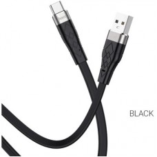 Дата кабель USB 2.0 AM to USB-C 1.0m 3 A silicone X53 black HOCO (6931474738097) - Фото
