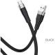 Дата кабель USB 2.0 AM to USB-C 1.0m 3 A silicone X53 black HOCO (6931474738097)