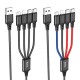 Дата кабель USB 2.0 AM to Lightning + Micro 5P + USB-C 1.0m 2A nylon X76 black+red+blue HOCO (6931474768650) Дата кабель USB 2.0 AM to Lightning + Micro 5P + USB-C 1.0m 2A nylon X76 black+red+blue HOCO (6931474768650)