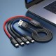 Дата кабель USB 2.0 AM to Lightning + Micro 5P + USB-C 1.0m 2A nylon X76 black+red+blue HOCO (6931474768650) Дата кабель USB 2.0 AM to Lightning + Micro 5P + USB-C 1.0m 2A nylon X76 black+red+blue HOCO (6931474768650)