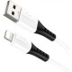 Дата кабель USB 2.0 AM to Lightning 1.0m 2.4 A silicone X82 white HOCO (6931474768544)