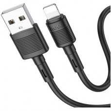 Дата кабель USB 2.0 AM to Lightning 1.0m 2.4A X83 black HOCO (6931474770868) - Фото
