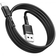 Дата кабель USB 2.0 AM to Lightning 1.0m 2.4A X83 black HOCO (6931474770868) - Фото