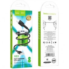Дата кабель USB 2.0 AM to Lightning 1.0m 2.4A X83 black HOCO (6931474770868) - Фото