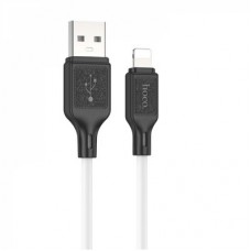 Дата кабель USB 2.0 AM to Lightning 1.0m silicone X90 Cool white HOCO (6931474788412) - Фото