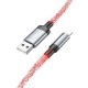 Дата кабель USB 2.0 AM to Lightning 1.0m U112 Shine gray HOCO (6931474788801)