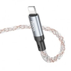 Дата кабель USB 2.0 AM to Lightning 1.0m U112 Shine gray HOCO (6931474788801) - Фото