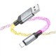 Дата кабель USB 2.0 AM to Lightning 1.0m U112 Shine gray HOCO (6931474788801)