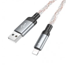 Дата кабель USB 2.0 AM to Lightning 1.0m U112 Shine gray HOCO (6931474788801) - Фото