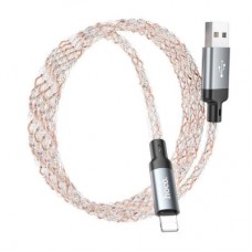 Дата кабель USB 2.0 AM to Lightning 1.0m U112 Shine gray HOCO (6931474788801) - Фото