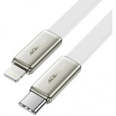 Дата кабель USB 2.0 AM to Lightning 1.2m 30W nylon white Acefast (6974316286240) Дата кабель USB 2.0 AM to Lightning 1.2m 30W nylon white Acefast (6974316286240) - Фото