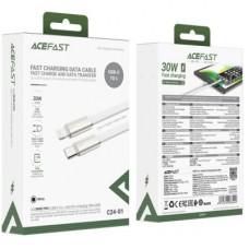 Дата кабель USB 2.0 AM to Lightning 1.2m 30W nylon white Acefast (6974316286240) Дата кабель USB 2.0 AM to Lightning 1.2m 30W nylon white Acefast (6974316286240) - Фото