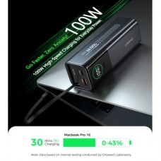 Батарея універсальна Choetech 20000 mAh, PD/100W, QC, AFC, AC input (B1012) - Фото