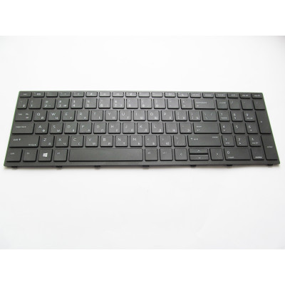 Клавіатура ноутбука HP ProBook 450/455/470 G5 чорна з чорною (A46063)