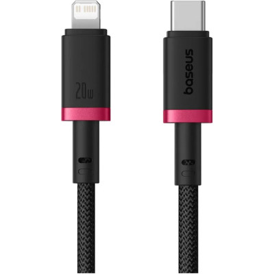 Дата кабель USB-C to Lightning 2.0m 20W red+black Baseus (P10377800U01-03)