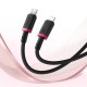 Дата кабель USB-C to Lightning 2.0m 20W red+black Baseus (P10377800U01-03)