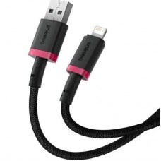 Дата кабель USB 2.0 AM to Lightning 1.0m 2.4A red+black Baseus (P10377801U01-01) - Фото