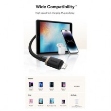 Дата кабель USB 2.0 AM to Lightning 1.0m 2.4A red+black Baseus (P10377801U01-01) - Фото