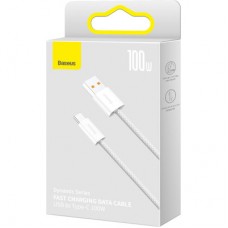 Дата кабель USB 2.0 AM to USB-C 2.0m 100W white Baseus (CALD000702) - Фото