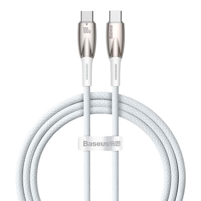 Дата кабель USB-C to USB-C 1.0m 100W white Baseus (CADH000702)