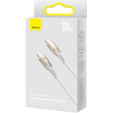 Дата кабель USB-C to USB-C 1.0m 100W white Baseus (CADH000702) - Фото