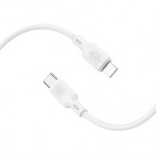 Дата кабель USB-C to Lightning 1.0m silicone BX113 Lenny white BOROFONE (6941991115387) - Фото
