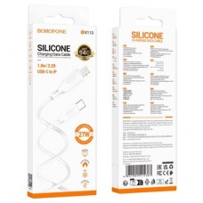 Дата кабель USB-C to Lightning 1.0m silicone BX113 Lenny white BOROFONE (6941991115387) - Фото