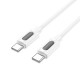 Дата кабель USB-C to USB-C 1.0m 60 W silicone BX114 Structure white BOROFONE (6941991116919)