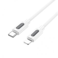 Дата кабель USB-C to Lightning 1.0m PD silicone BX114 Structure white BOROFONE (6941991116834) - Фото