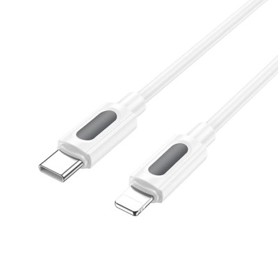 Дата кабель USB-C to Lightning 1.0m PD silicone BX114 Structure white BOROFONE (6941991116834)