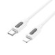 Дата кабель USB-C to Lightning 1.0m PD silicone BX114 Structure white BOROFONE (6941991116834)